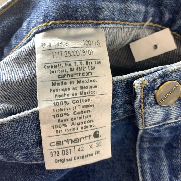 Carhartt Men’s Jeans B73 DST Double Front Logger Original Fit Sz 42 x 32 NWT - Picture 6 of 6
